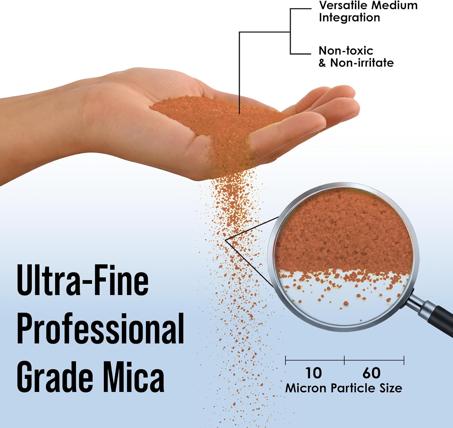 U.S. Art Supply Jewelescent Mica Pearl Pigment Powder, Interference Copper 3.5 oz (100g) Pouch - Cosmetic Grade, Epoxy Resin Color Pigment, Mica Powder for Resin, Soap, Slime, Candle Dye, Art, Crafts