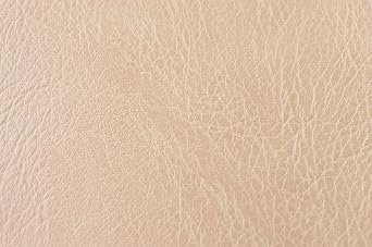 Wento Thick Faux Leather Fabric Soft Skin Grain PU Leather for Furniture Cover Reupholster Sofa Chairs Cushions Vinyl Upholstery (1 Yard, Beige)