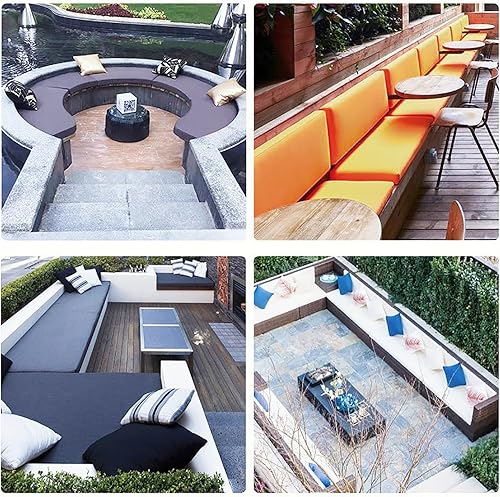 Miniatura 3 de Cojines para asiento de banco, cojines de asiento personalizados para ventana de bahía para interiores, cojines antideslizantes de jardín para