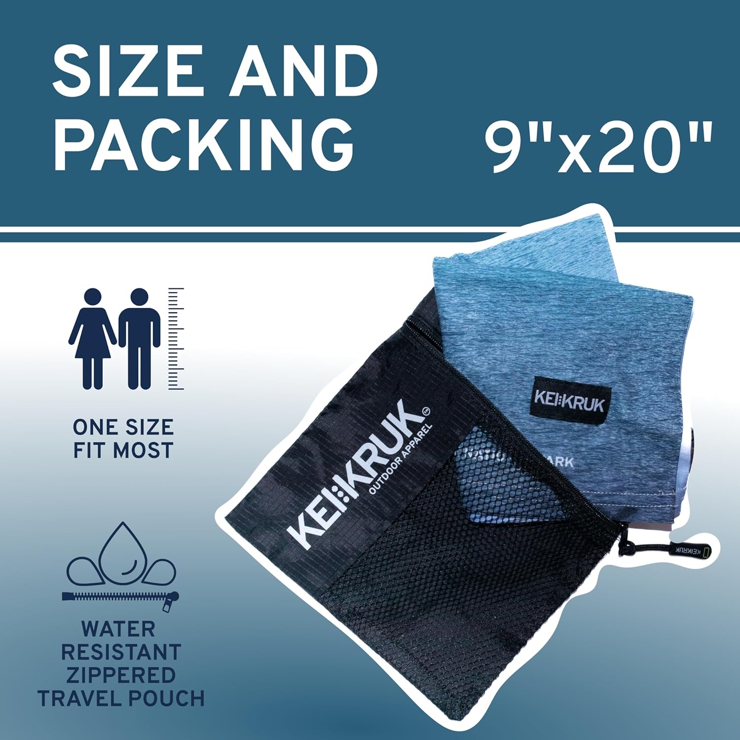 KEIKRUK™ UPF 50+ Neck Gaiter, Sun Protection Face Mask for Outdoor Adventures, Patagonia Design, Sustainable/Reusable(Adult)
