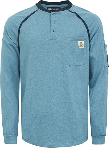 Miniatura 19 de BOCOMAL FR Shirts - Camisa ligera de 5.5 onzas de manga corta y resistente al fuego/ignífuga Gris jaspeado,Gris jaspeado oscuro,marino,Gris,Rojo