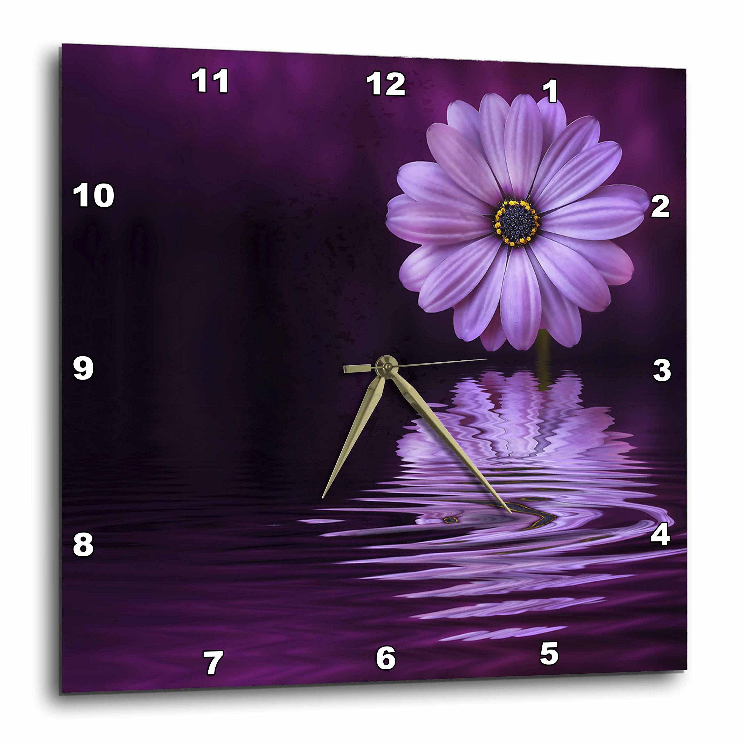 Horloge murale 10x25,4 cm 3dRose gerbera violet déco originale