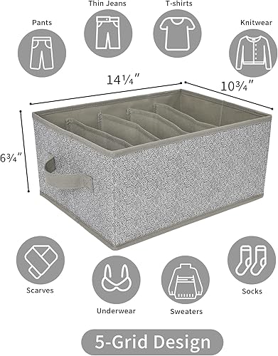 Miniatura 6 de GRANNY SAYS Organizador de ropa para armario, organizadores de cajones para ropa, organizadores de armario y almacenamiento, organizador de jeans