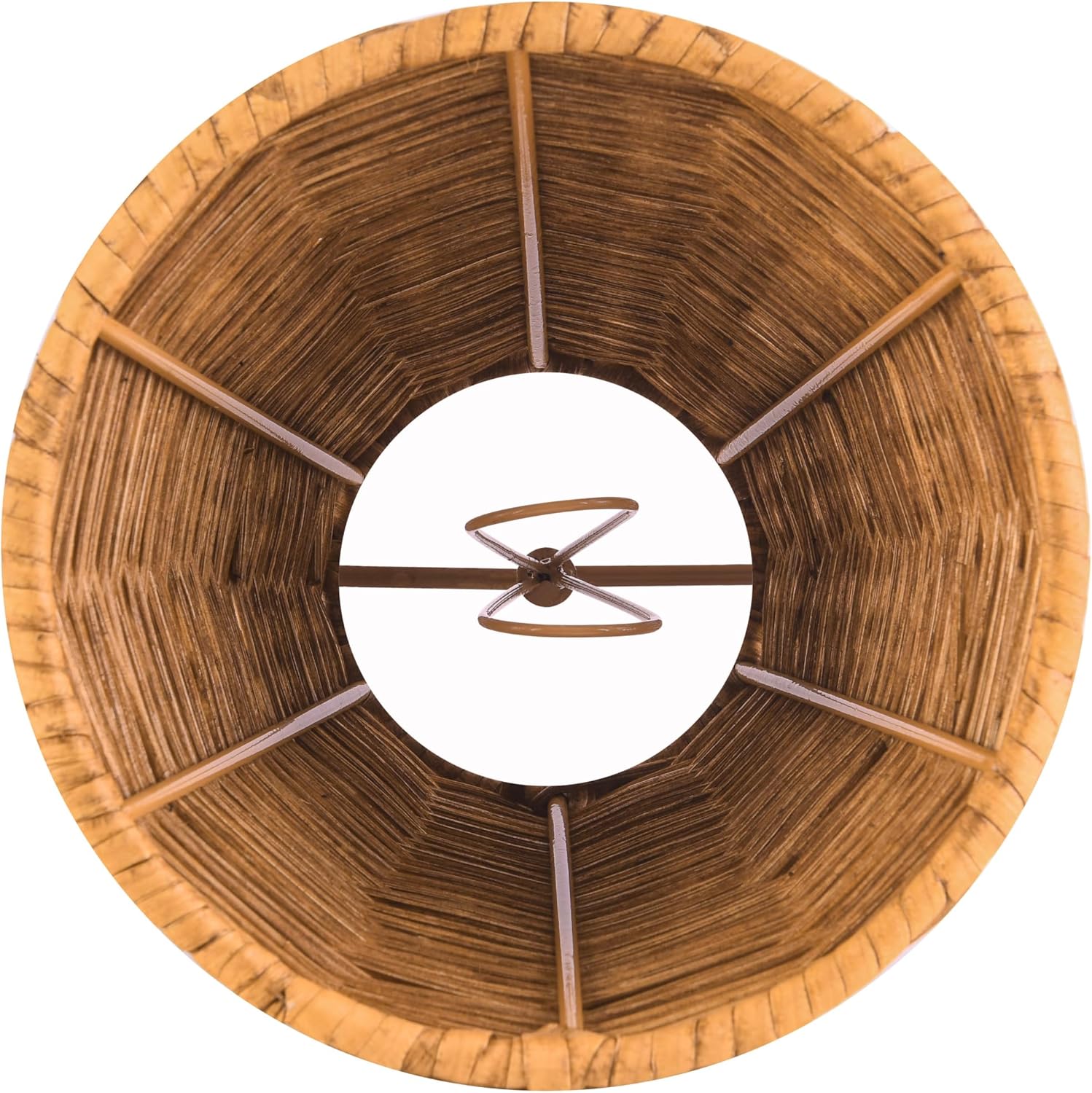 GO&SO Small Rattan Lamp Shades Set of 1, Boho Clip-On Chandelier Lamp Shade, 3" Top x 6" Bottom x 5.25" High, Wicker Table Lamp Shade for Replacement Farmhouse Lampshade for Wall Sconces,Desk Lamps