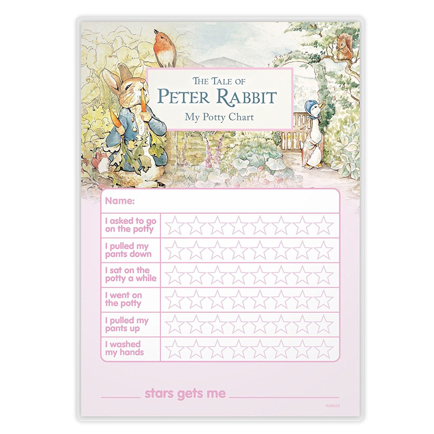 Funky Monkey House Peter Rabbit Reward Potty Training Chart - RAB02S