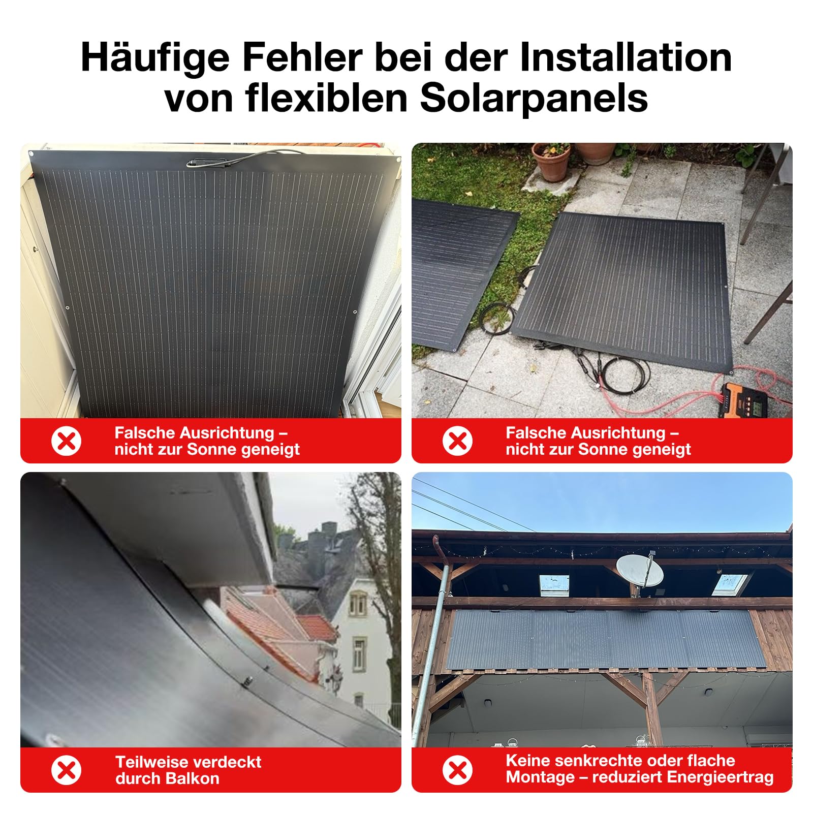 480W Flexible Solarpanel, 2x 240W Solarmodul, IP67 Wasserdicht Photovoltaik, Solar Panel für Wohnmobil, Balkonkraftwerk, Camping, Boot