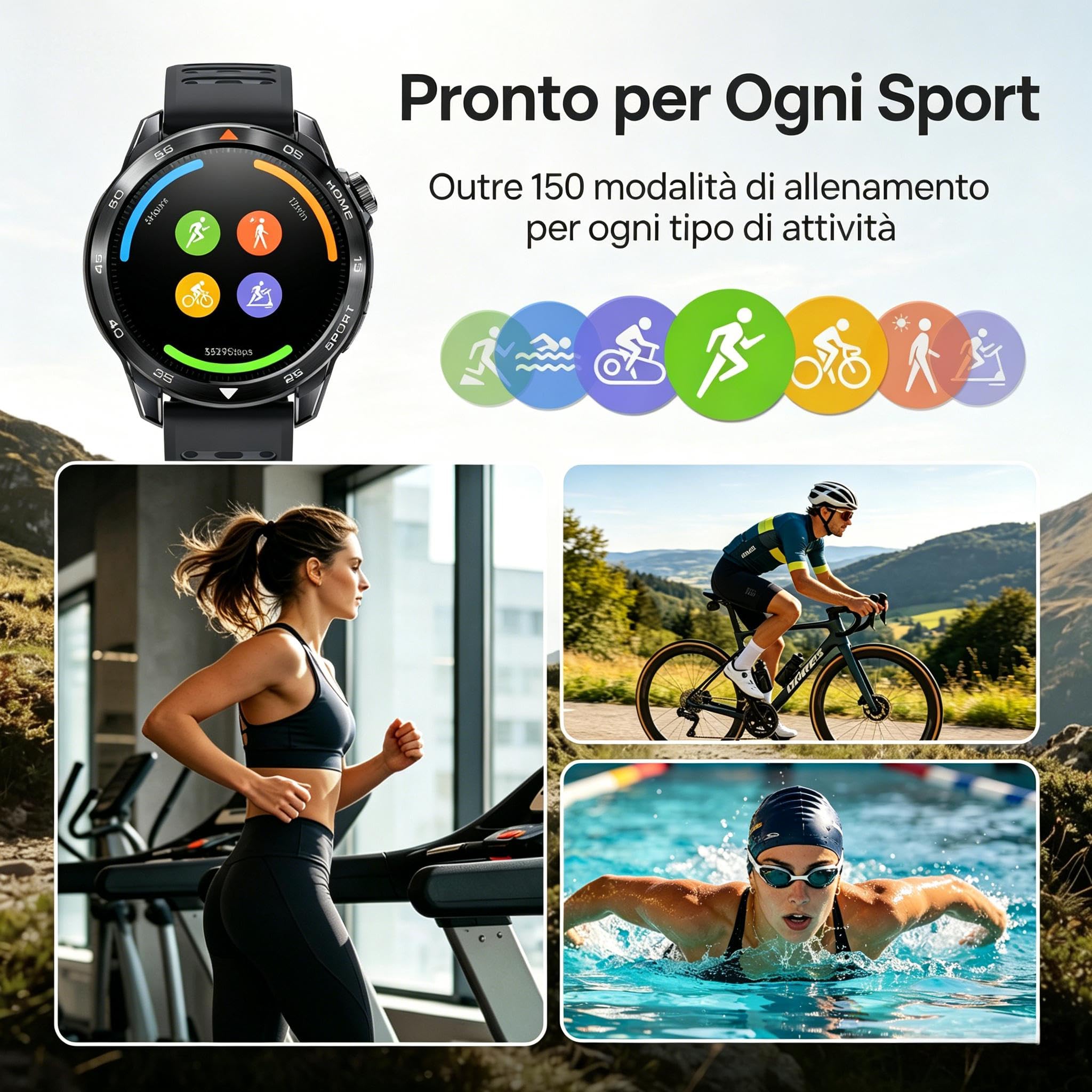 Mibro GS Pro2 Smartwatch Running - AMOLED 1.43” con GPS Dual Band - Coach Intelligente, Analisi Completa della Corsa, resistenza 5ATM, 20 Giorni Autonomia, Orologio Sportivo per Padel, Grigio Scuro