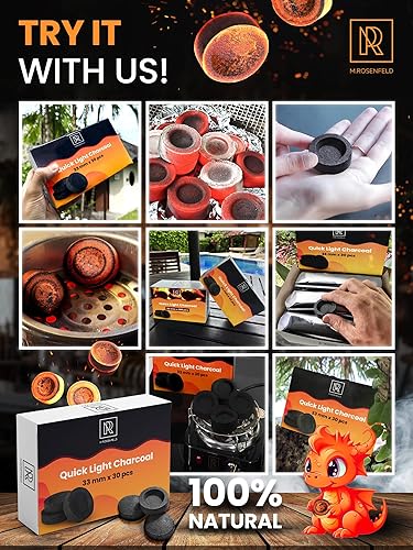 Miniatura 4 de 30 tabletas de carbón para incienso, carbón de narguile de narguile para cachimba, tabletas de carbón ligero rápido, discos de carbón de incienso de