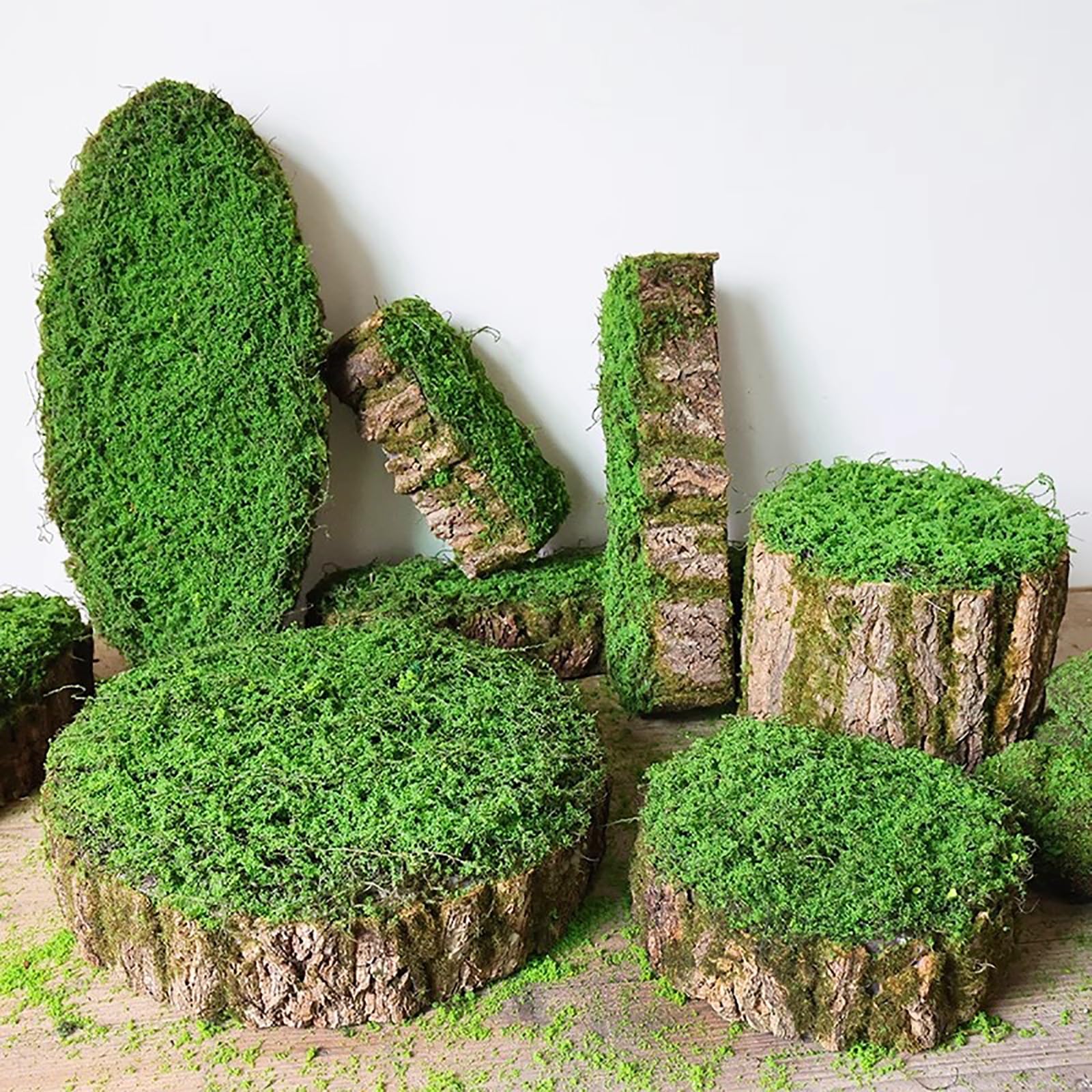 Roccia di muschio artificiale fatta a mano con texture realistica per composizioni floreali, esposizioni, scene paesaggistiche