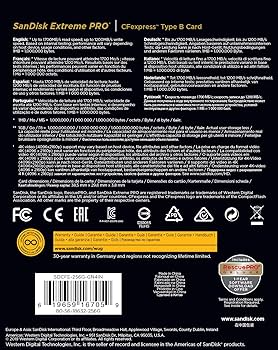 Amazon.com: SanDisk 256GB Extreme PRO CFexpress Card Type B