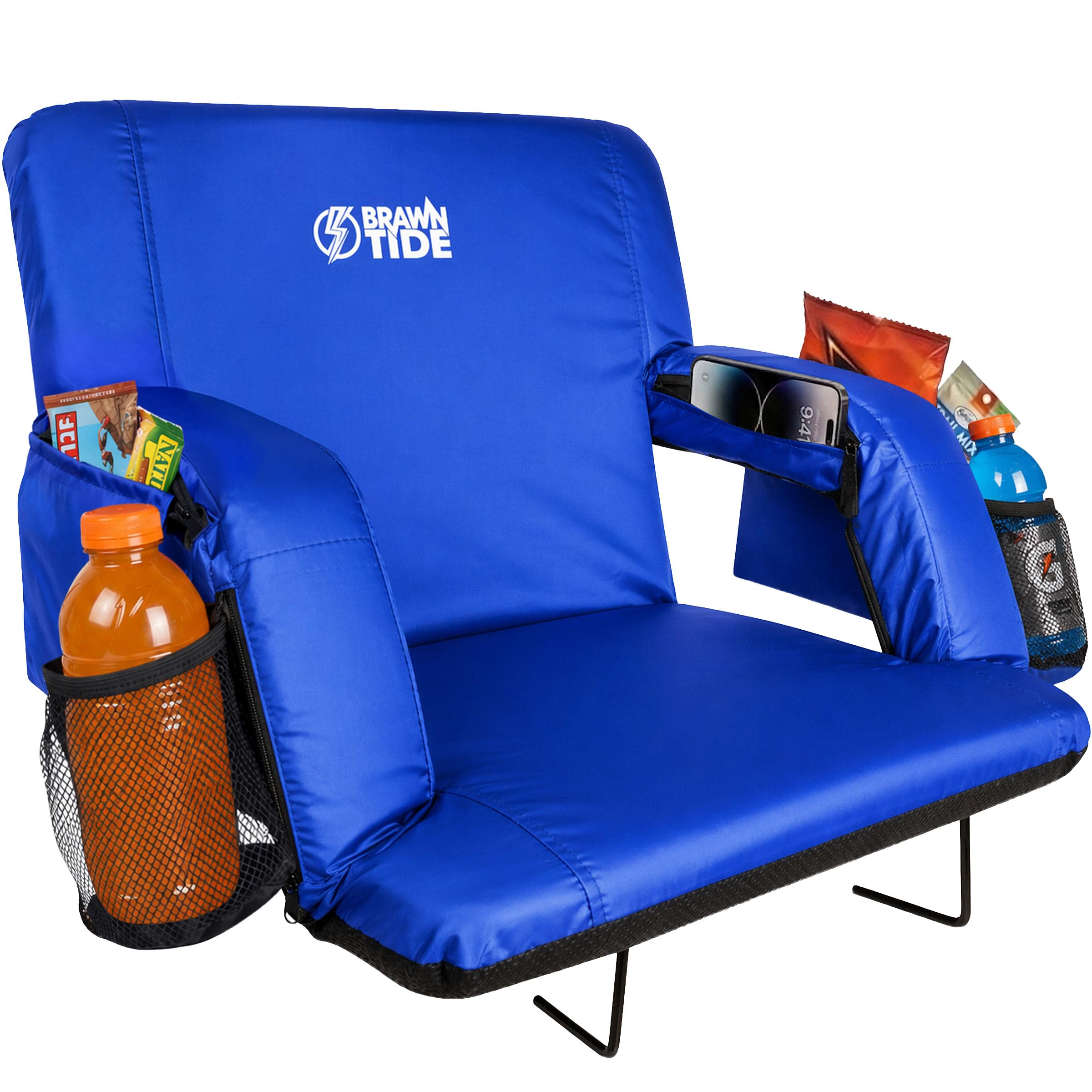 BRAWNTIDE Stadium Seat for Bleachers with Back Support - 3" Foam Cushion
