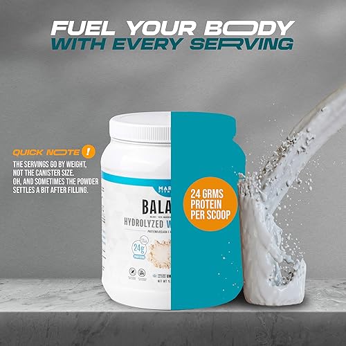 Miniatura 5 de Proteína de suero hidrolizada de MarceFitness sin sabor 1 libra
