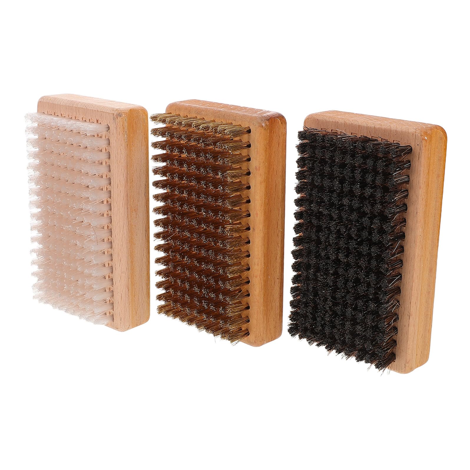 Lot de 3 Brosses de Fartage pour Skis et Snowboards Brosse Métallique Nylon et CRIN de Cheval Kit de Polissage Manuel Accessoires de Ski Polyvalents pour Entretien et