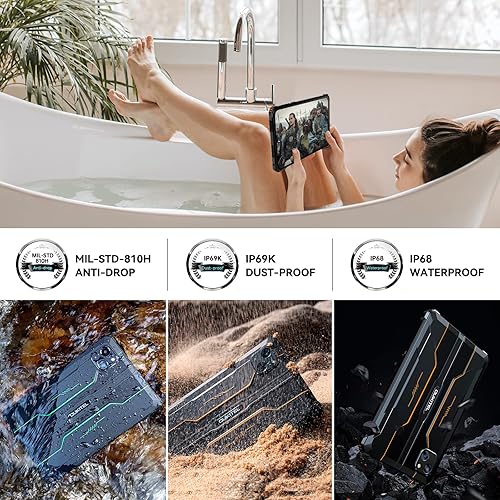 Miniatura 2 de OUKITEL RT3 - Tableta Android 12 resistente al agua 8 pulgadas Octa Core 7 GB64 GB 1 TB expandible batería de 5150 mAh cámara de 168 MP tabletas