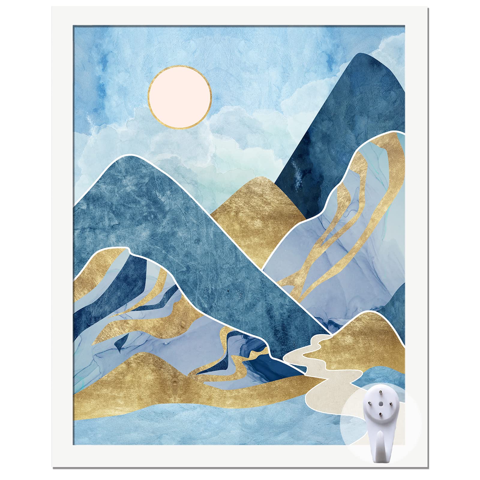 keibiubu White Picture Frame, 8x10 Picture Frame for Photo Poster Canvas Certificate Document Display Horizontally or Vertically High Transparent Wall Gallery(Size 8 x 10 inches)