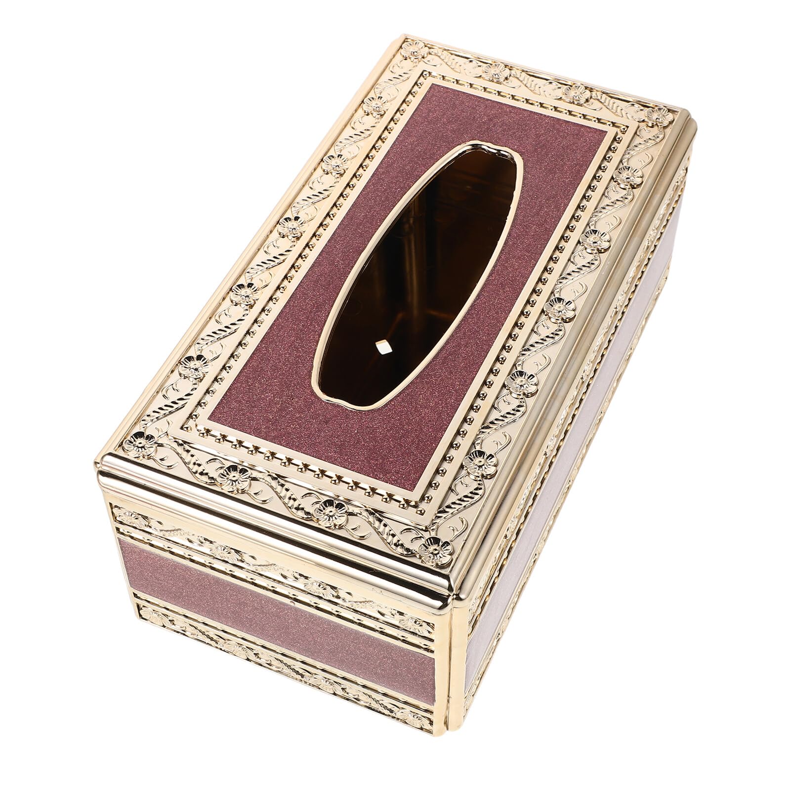 Boîte à mouchoirs pour salle de bain et bureau en acrylique doré