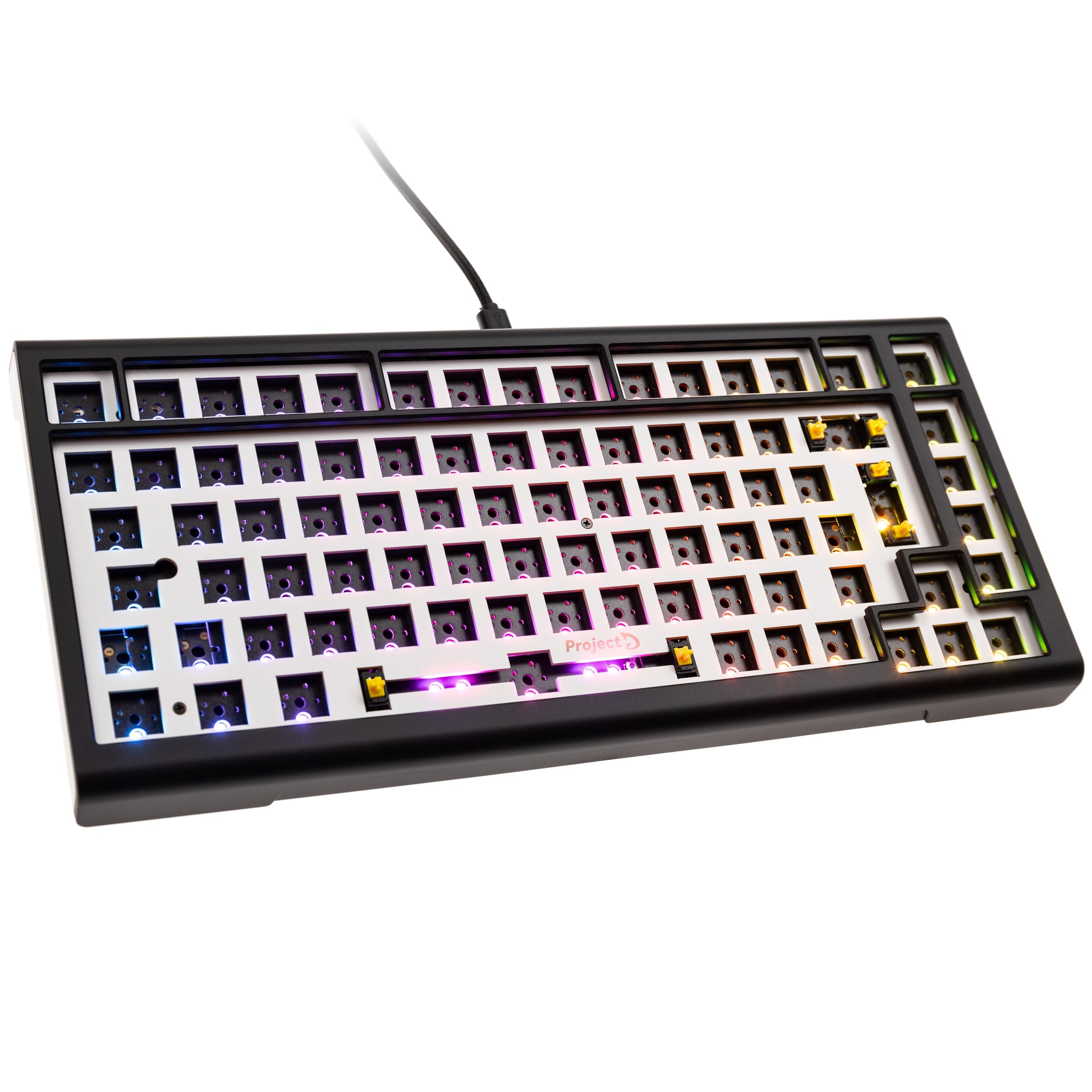 Ducky Tinker 75 Barebone Teclado Mecánico Gaming RGB, Negro | Teclado mecánico gaming, iluminación RGB por tecla, layout ES QWERTY, ideal esports y oficina
