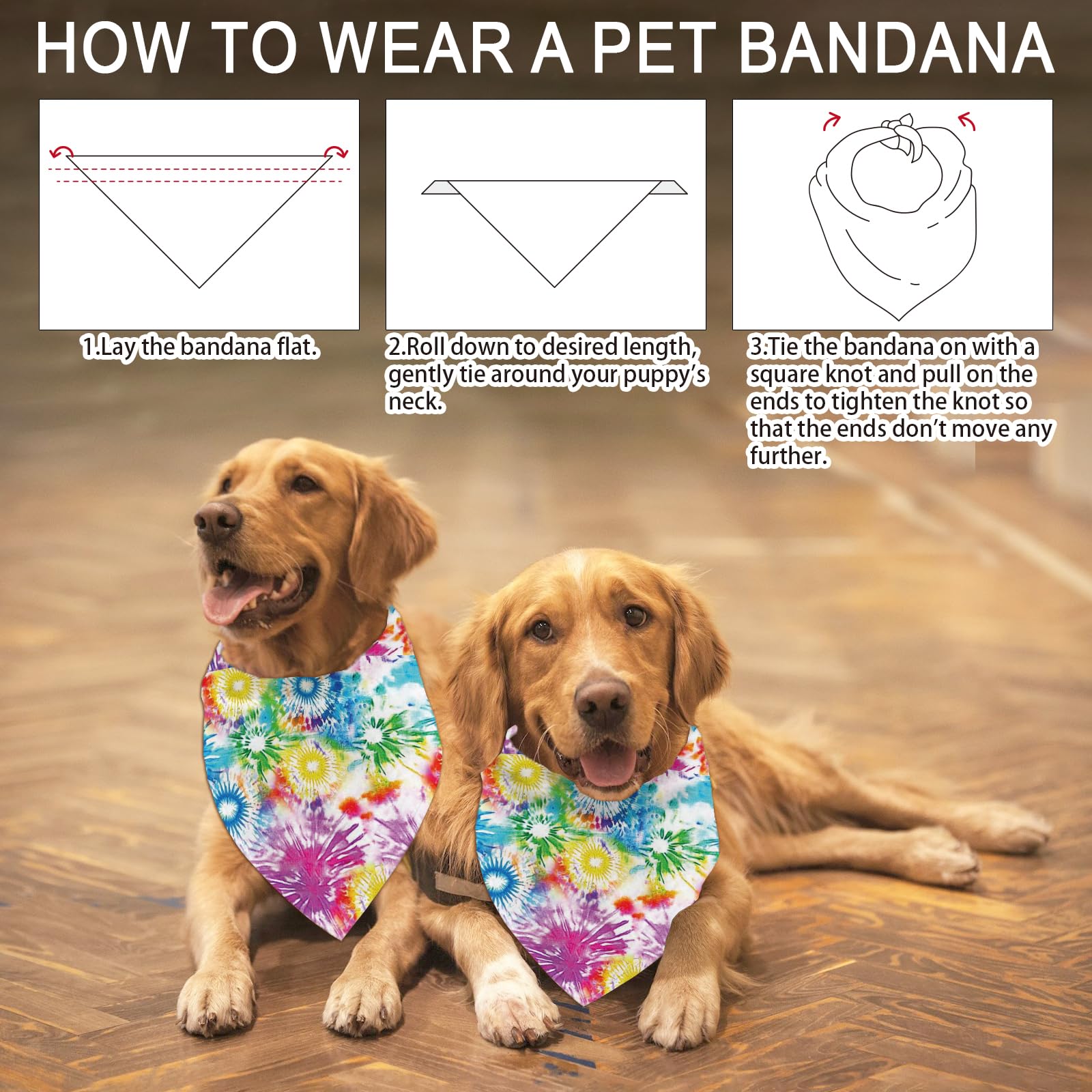 arricraft 1 Pc Colorful Dog Bandana - Image 4