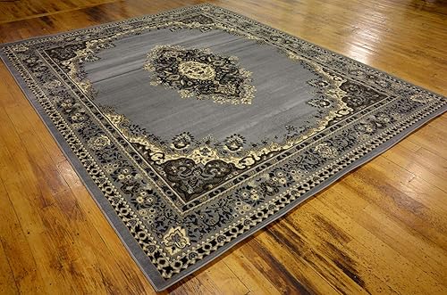 Vista 725 de Unique Loom Reza Collection- Alfombra, Polipropileno, Marrón Marrón/ marfil