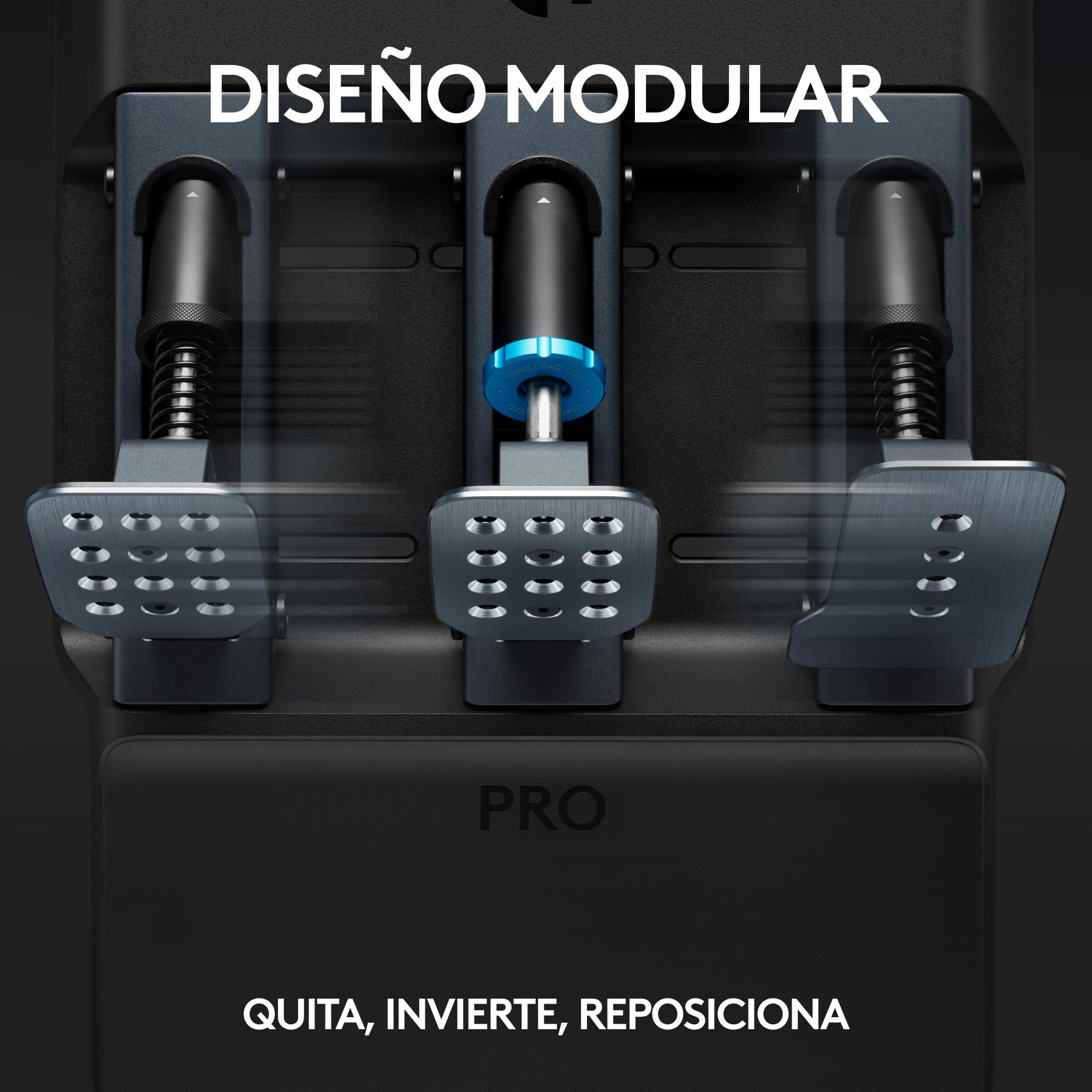 Logitech PRO Racing Wheel + PRO Racing Pedals, PS5, PS4 y PC | Pack volante y pedales, accionamiento directo 11 N⋅m, respuesta ultrarrealista, acabado premium - Negro