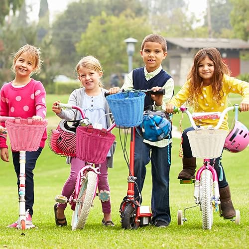Miniatura 6 de EIRONA Bike Basket for 12-16 Kids Bicycle, Balance Bike, Tricycle,Scooter with DIY Decal