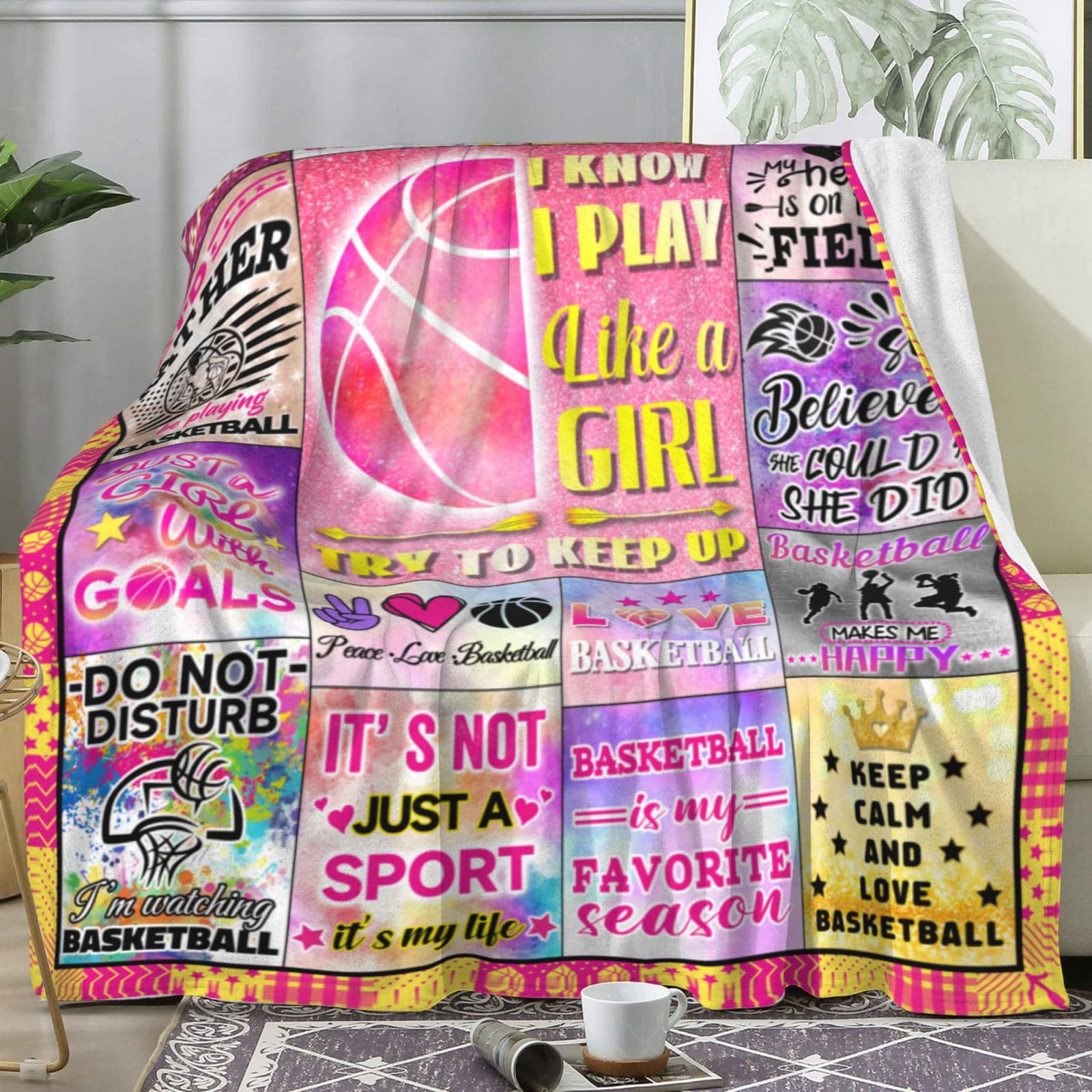 COOLHERO Basketball Blanket - Gifts for Girls, Coach, Player, Team - 50