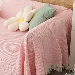 Funda para sofá de poliéster, manta para sofá de 1 plaza, 1 plaza, 180 x 150 cm, color rosa