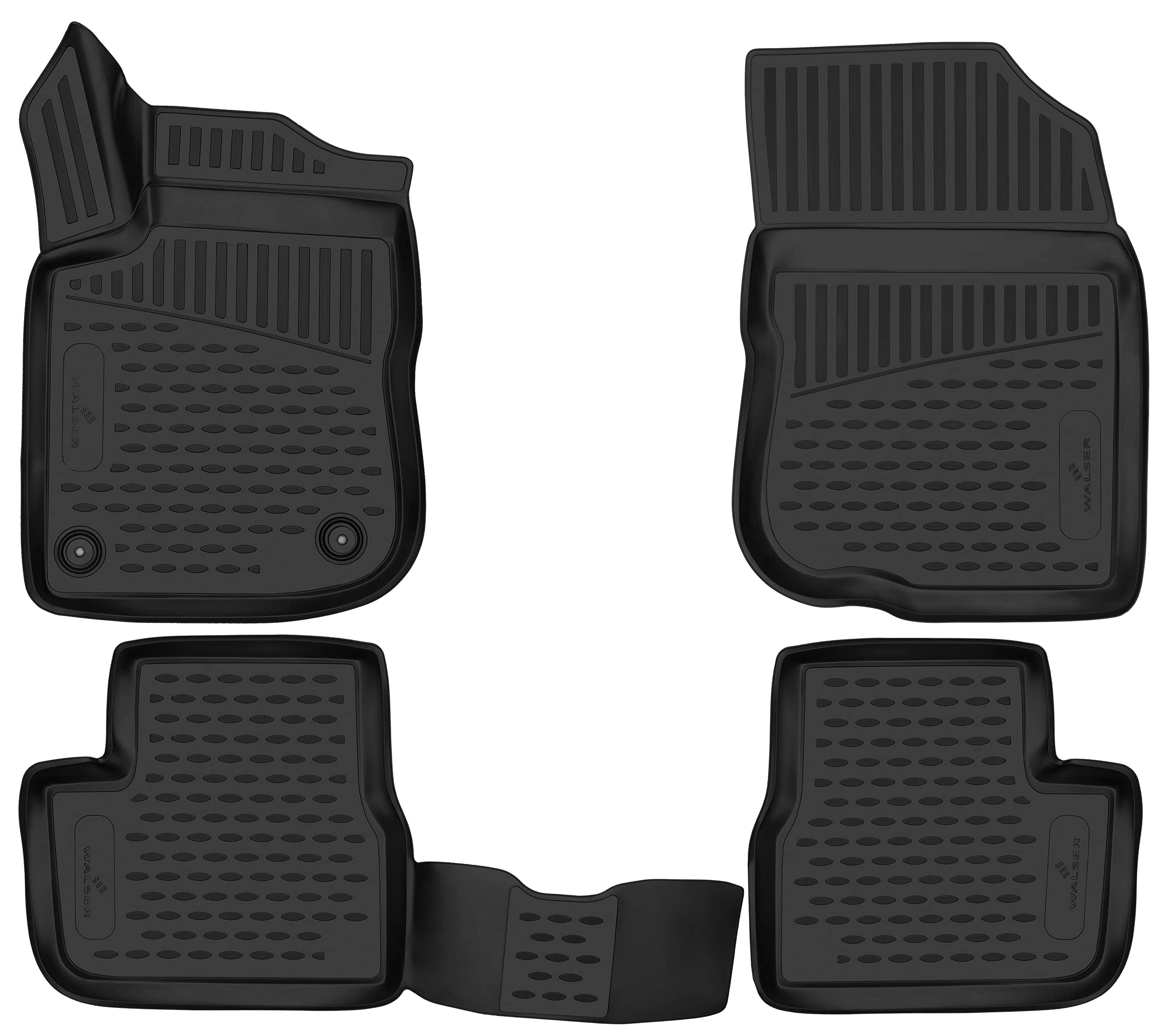 Walser Tappetini in Gomma per Auto XTR su Misura Compatibile con Peugeot 2008 1 (CU) 03/2013-Oggi