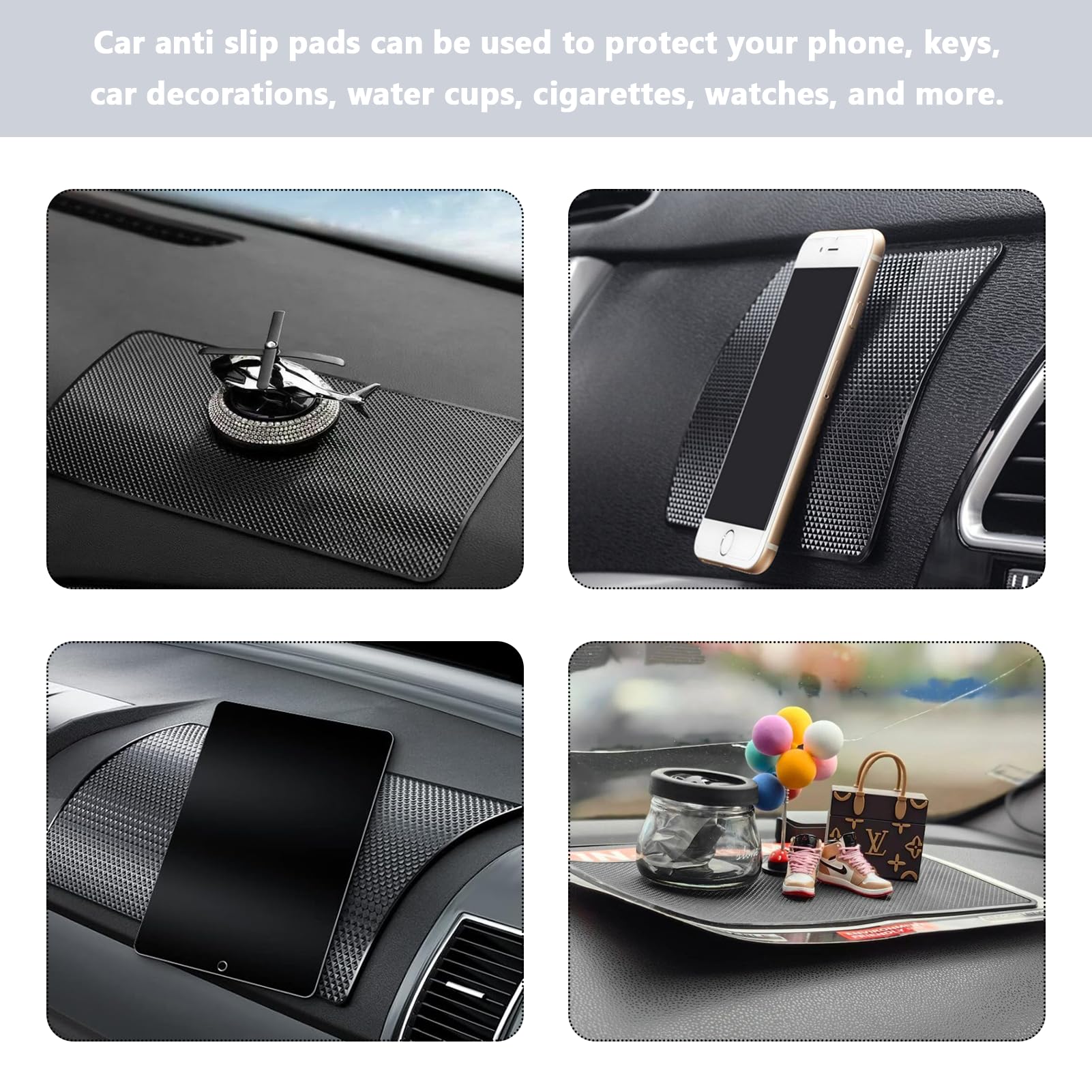 Nano Gel Fixate Pad Tappetino Antiscivolo Per Cruscotto Auto Silicone 14 Pezzi - Foto 11