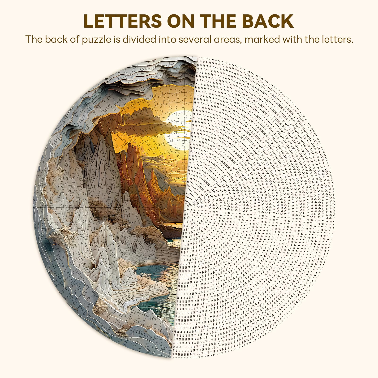 1000 Pieces Jigsaw Puzzle for Adults–3D Sunset Canyon, 26.6 x 26.6in Impossible Difficult Hard Challenging Jigsaw Puzzles, Perfect Christmas Birthday Party Home Decor Gift