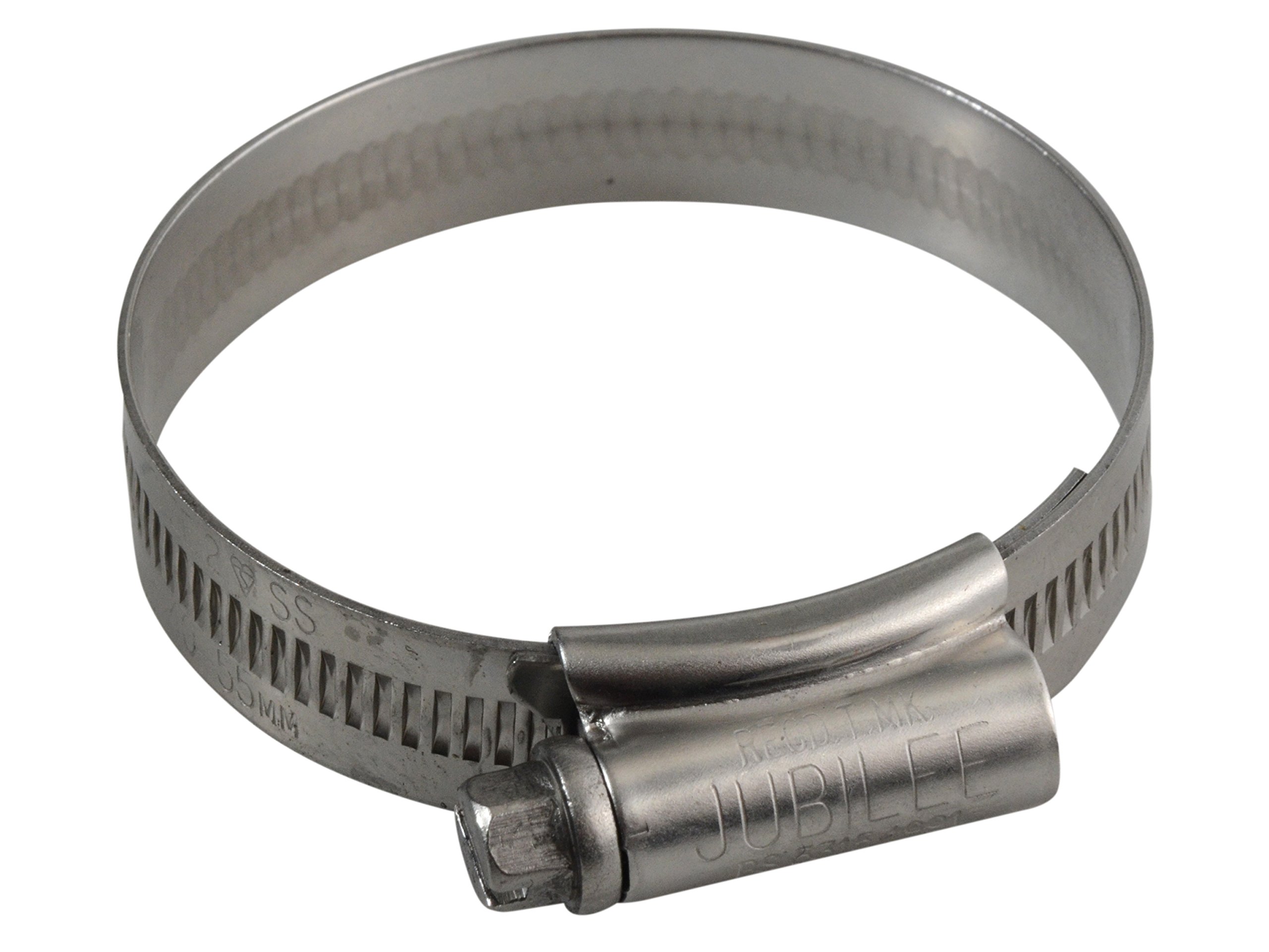 Stainless Steel Genuine Jubilee Clip 2 40-55MM Hose Fuel Clamp Worm Drive - 5 Pack