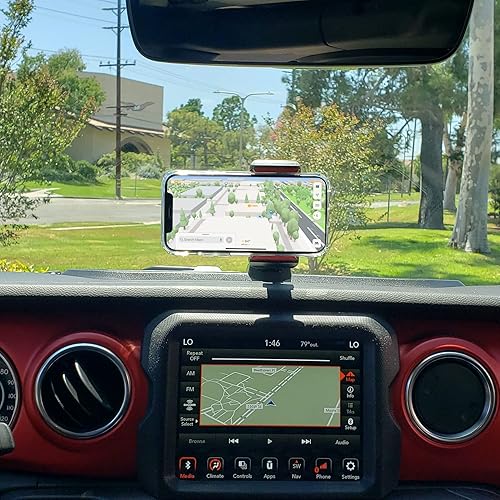 Miniatura 3 de Cellet Soporte de teléfono para bandeja de tablero con almacenamiento compatible/reemplazo para Jeep Wrangler JL, JLU (2018-2024), Jeep Gladiator JT