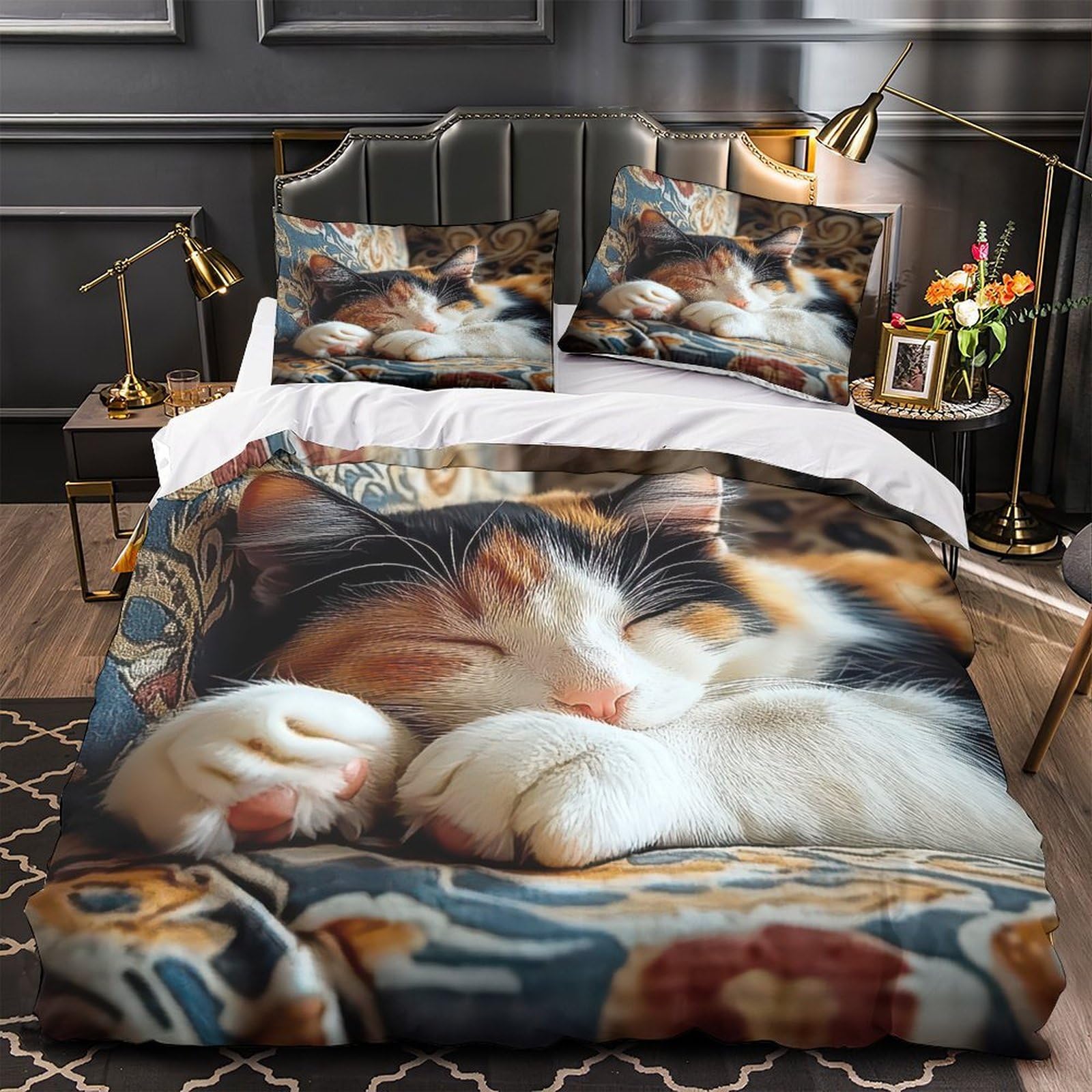 Housse de couette coquillages super douce avec fermeture éclair rapide