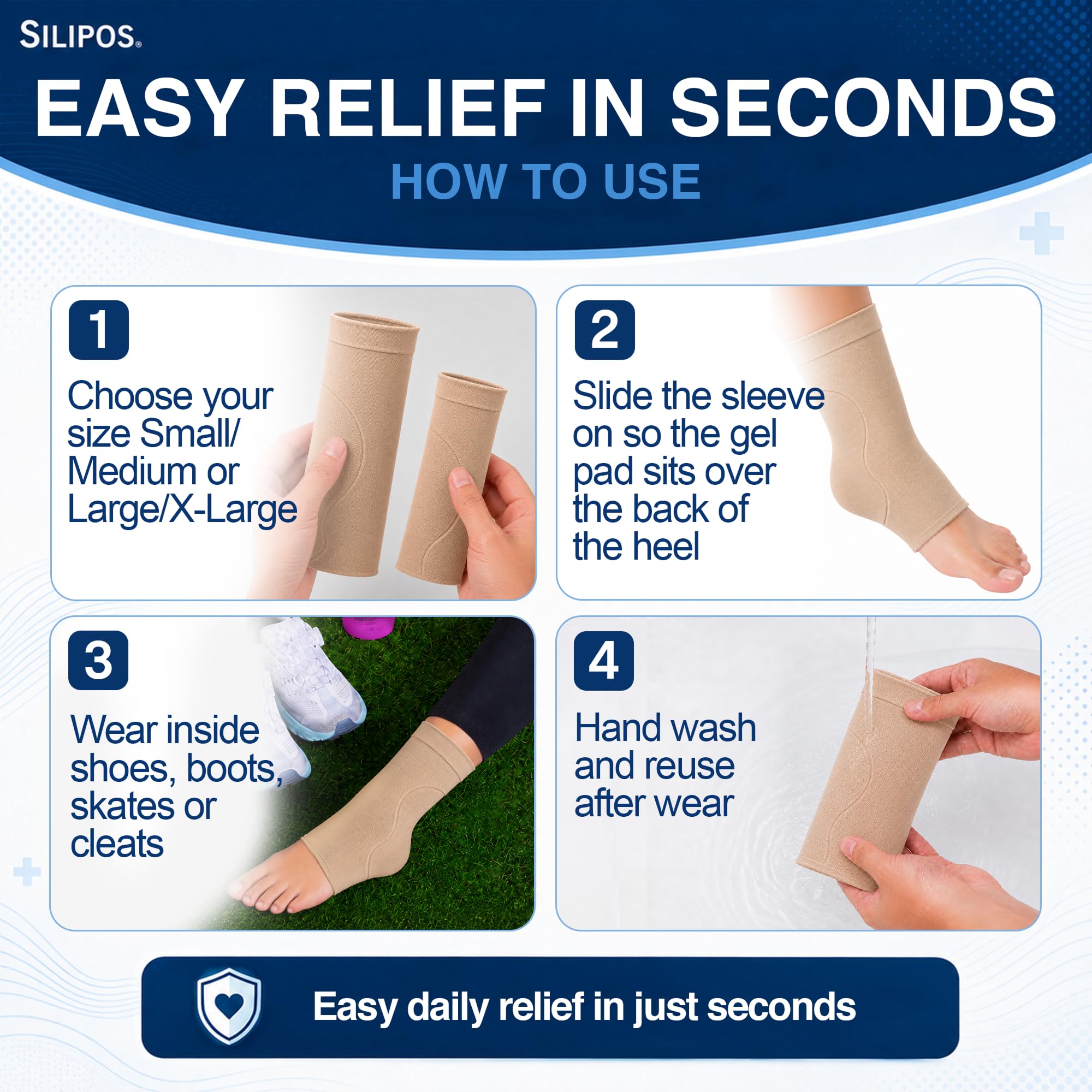 Silipos Achilles Heel Sleeve(Size=Large/X-Large) by Silipos