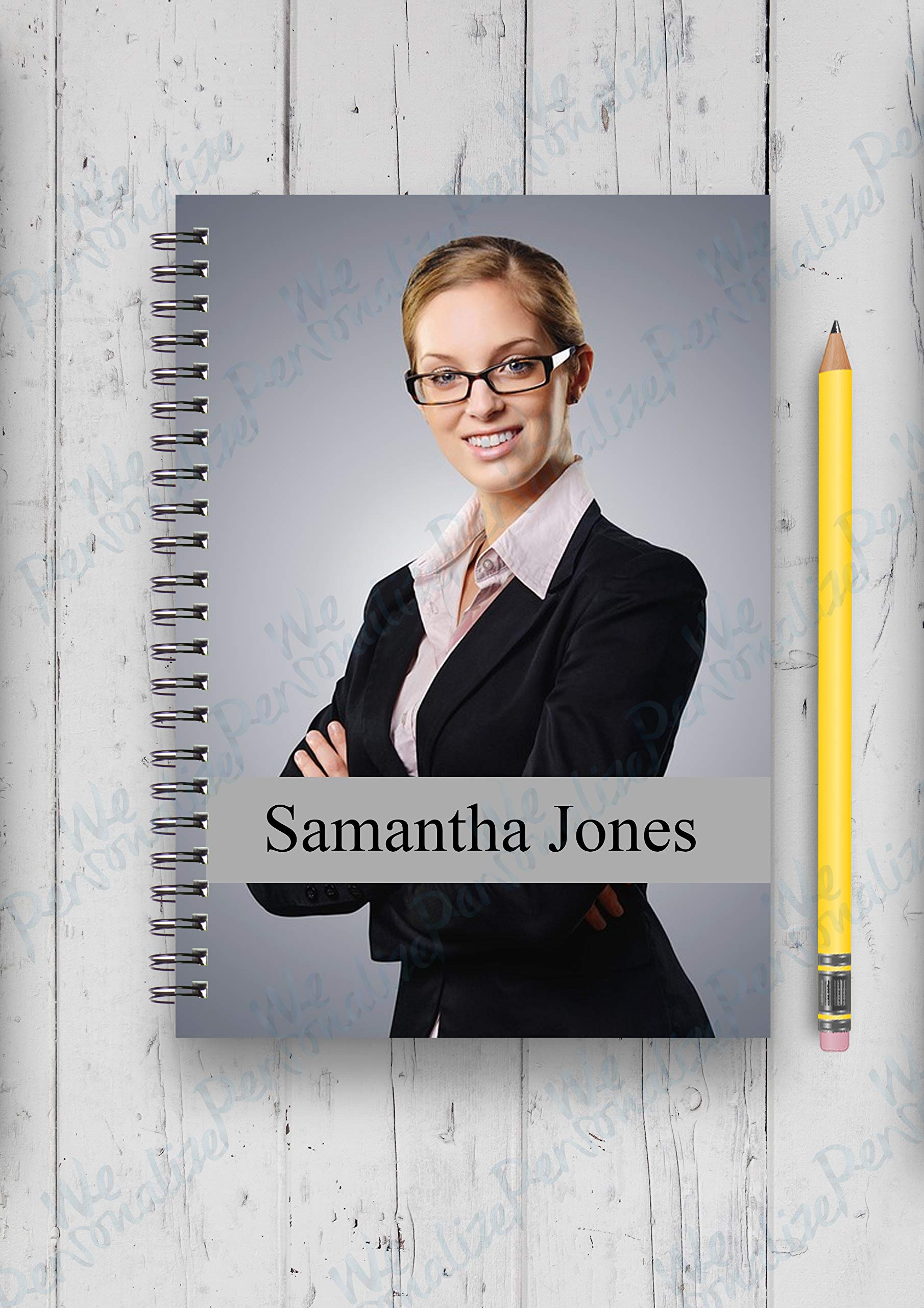 We Personalize Personalised Notebook with your own Photo/Image/Text Logo A5 Notebook Professional Font