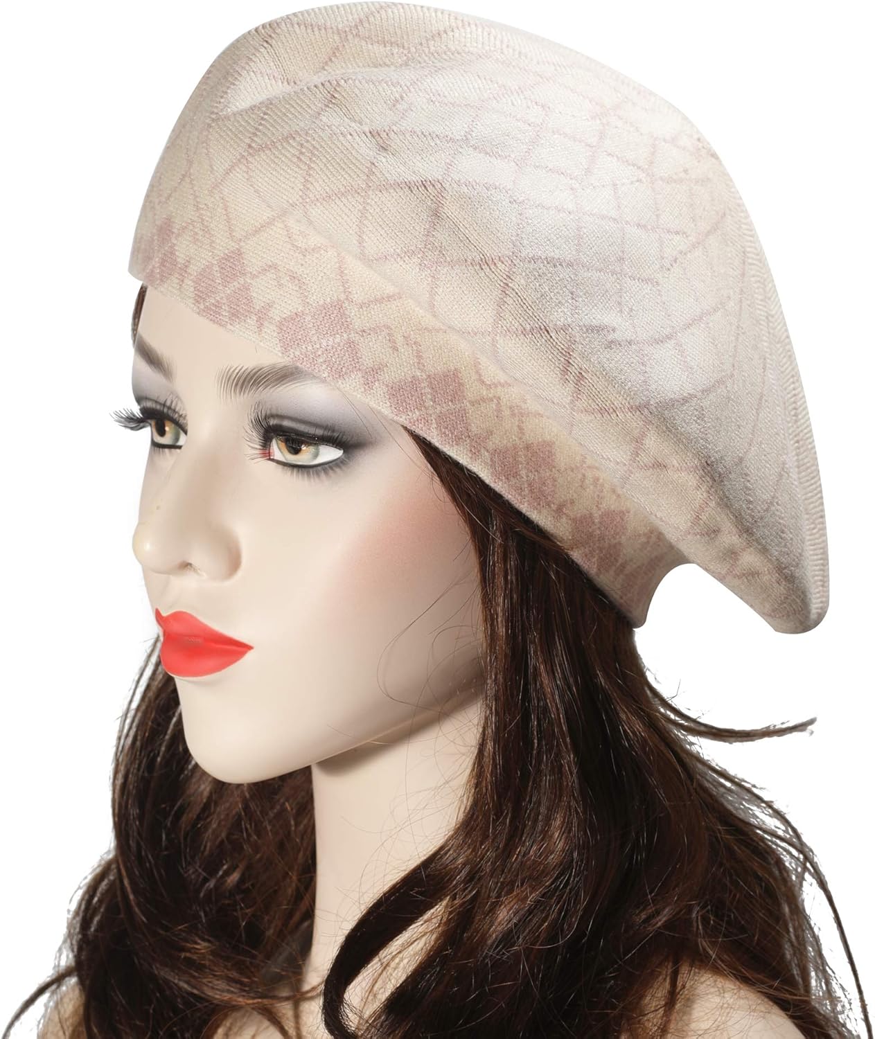 ZLYC Womens French Beret Hat Reversible Knitted Thickened Warm Cap for Ladies Girls - Image 3
