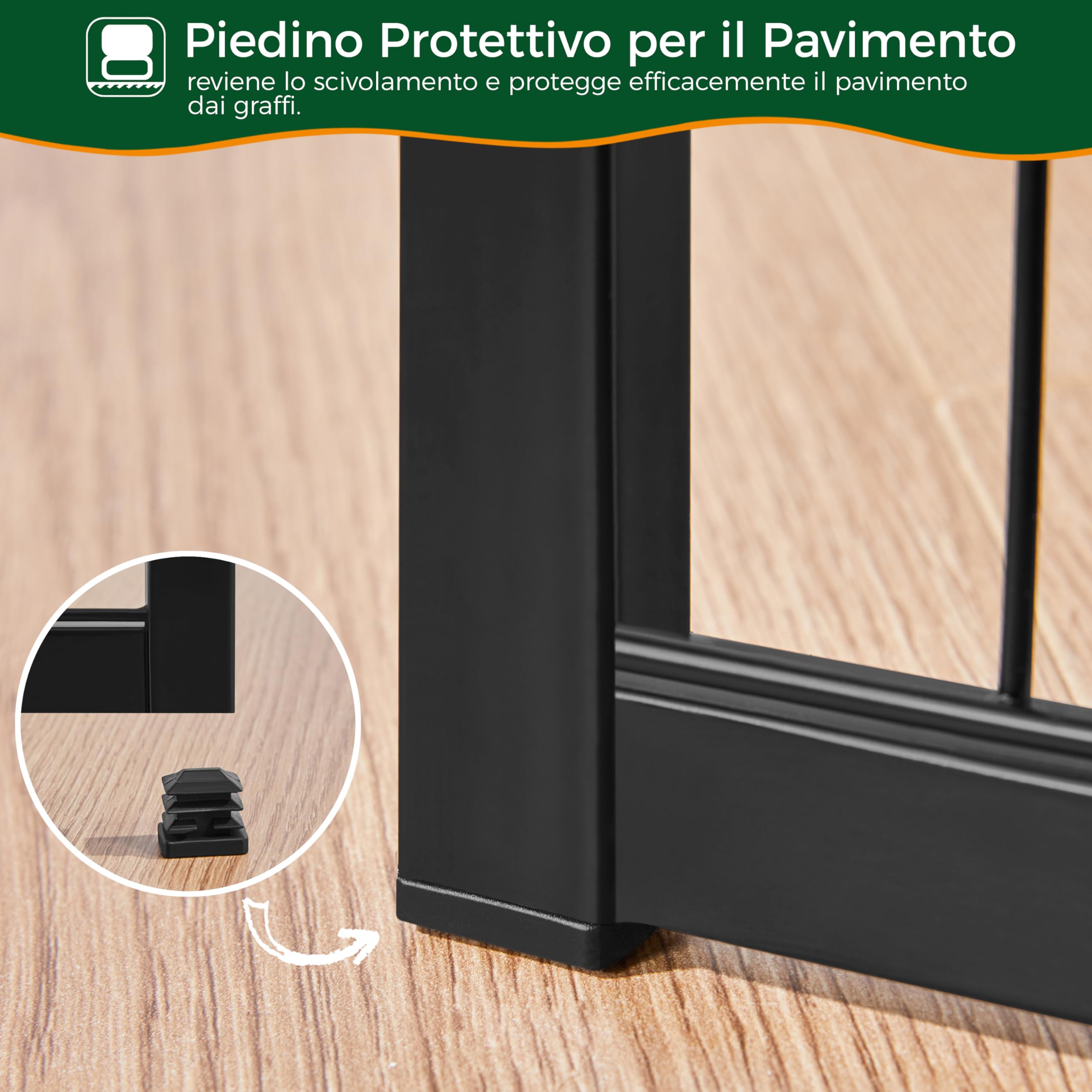 Yaheetech Recinto per Cani Cuccioli Conigli Gatti Animali da Interno e Esterno Giardino Rete Recinzione Ferro 8 pz 65 x 80 cm Pieghevole e Portatile