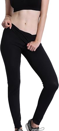 Ausom Womens Hot Thermal Sauna Slimming Long Pants SCR Body Shapers Sweat Suit Workout Slimmer Leggings for Weight Loss