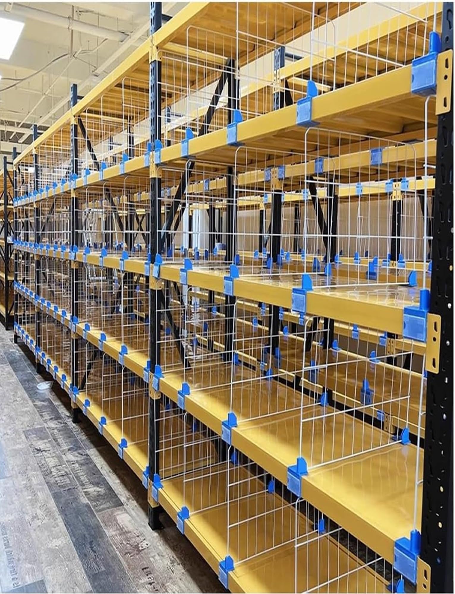 Confezione da 4 divisori universali in acciaio per scaffalature per magazzini, isolanti, separatori (39,9 x 20,1 cm, 6 cm) per soluzioni di scaffalature organizzate