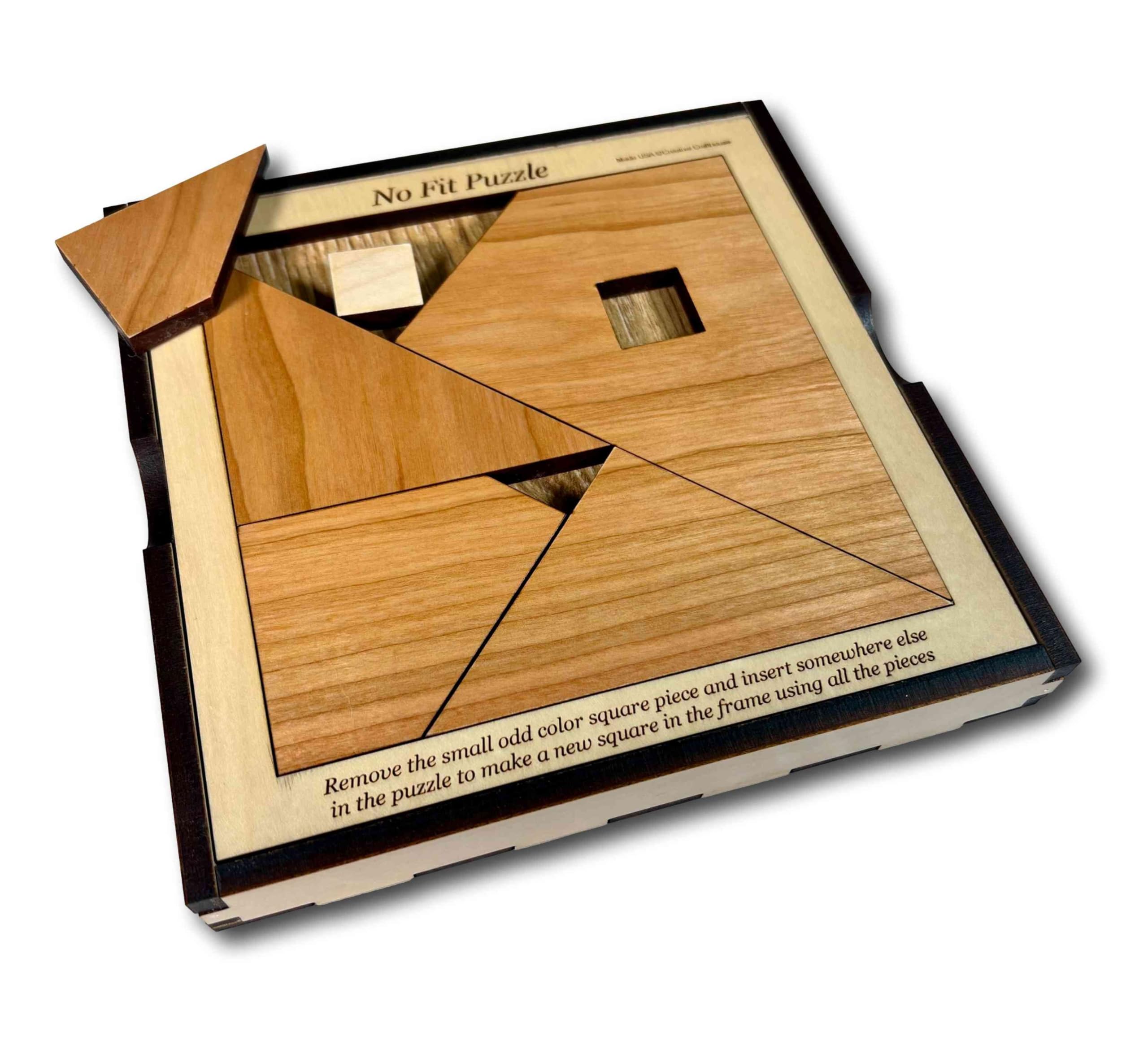 Amazon.com: Creative Crafthouse No Fit Wood Packing Puzzle