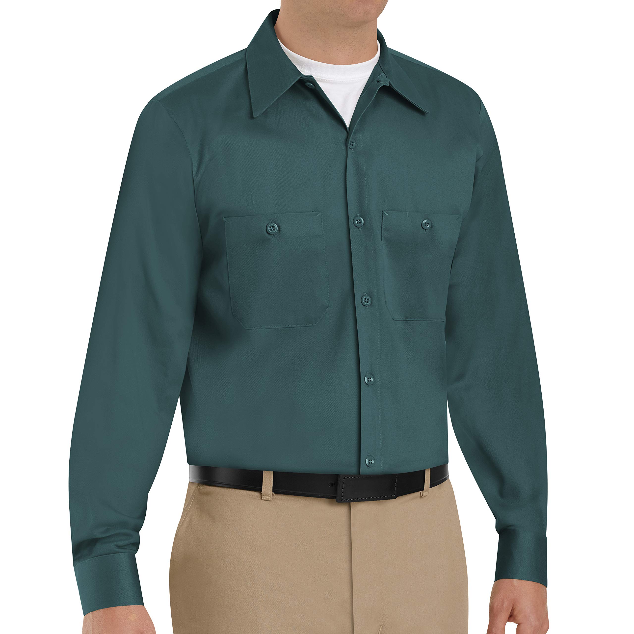 Red Kap - Camisa de Trabajo de algodón para Hombre, Resistente a Las Arrugas, Verde (Spruce Green), 3X-Large