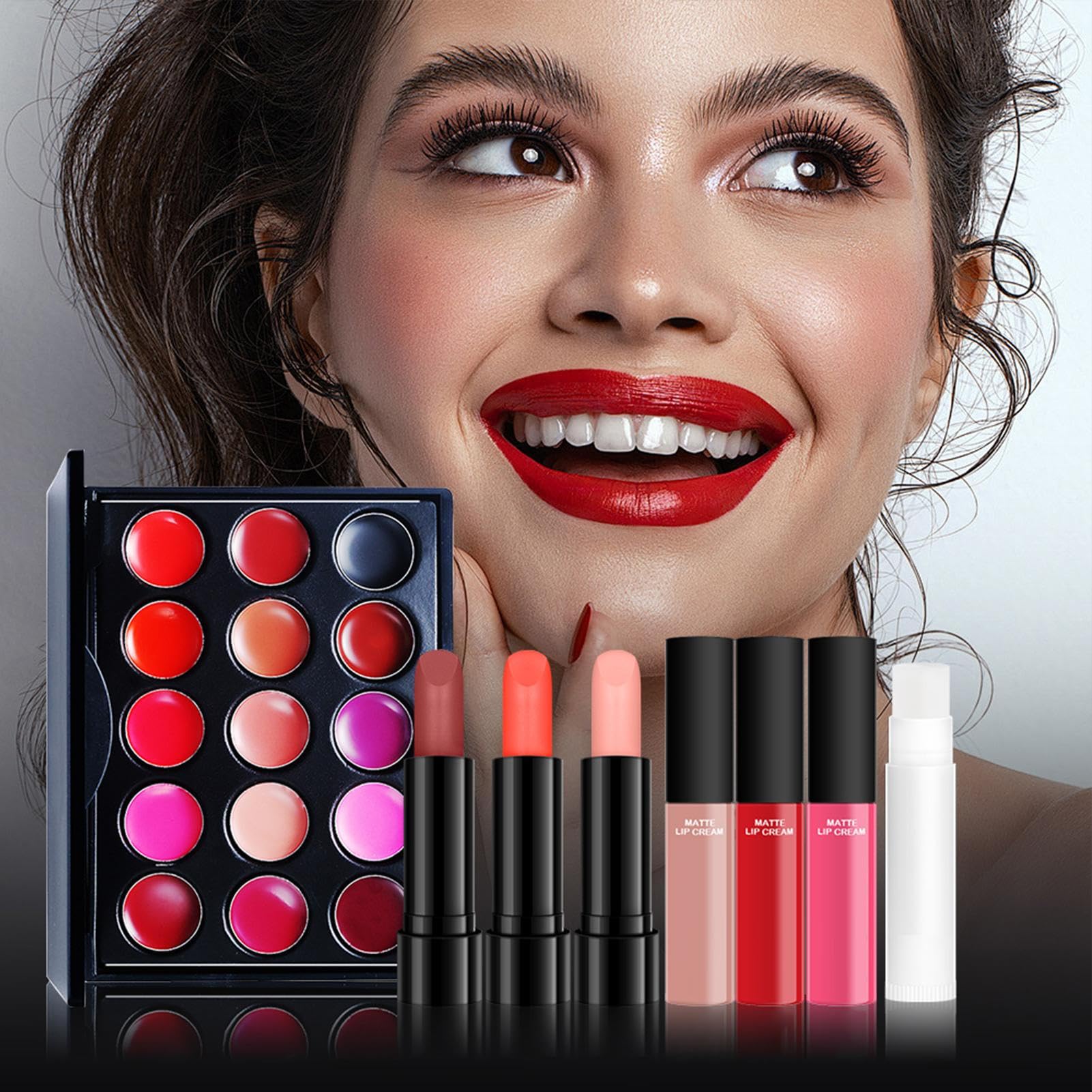 Set di trucchi cosmetici – Kit da viaggio da donna, collezione di colori | estetista, portatile, compatto, per stili sottili, kit artistico versatile, regalo di compleanno per feste di