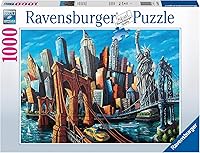 Vista 1 de Ravensburger Rompecabezas de bienvenida a Nueva York – Rompecabezas premium de 1000 piezas para adultos Tecnología única Softclick Superficie