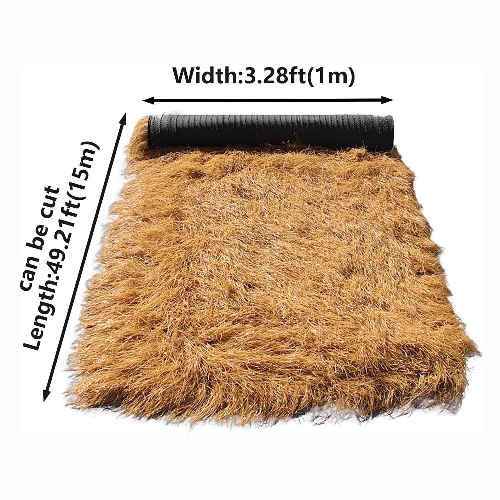Dach Tiki ze słomy, meksykańska rolka ze słomy, domek Tiki, taras, basen, plaża, hawajska dekoracja na imprezę i do baru, dekoracja dachu palapa (wymiary: 0,5 x 10 m)