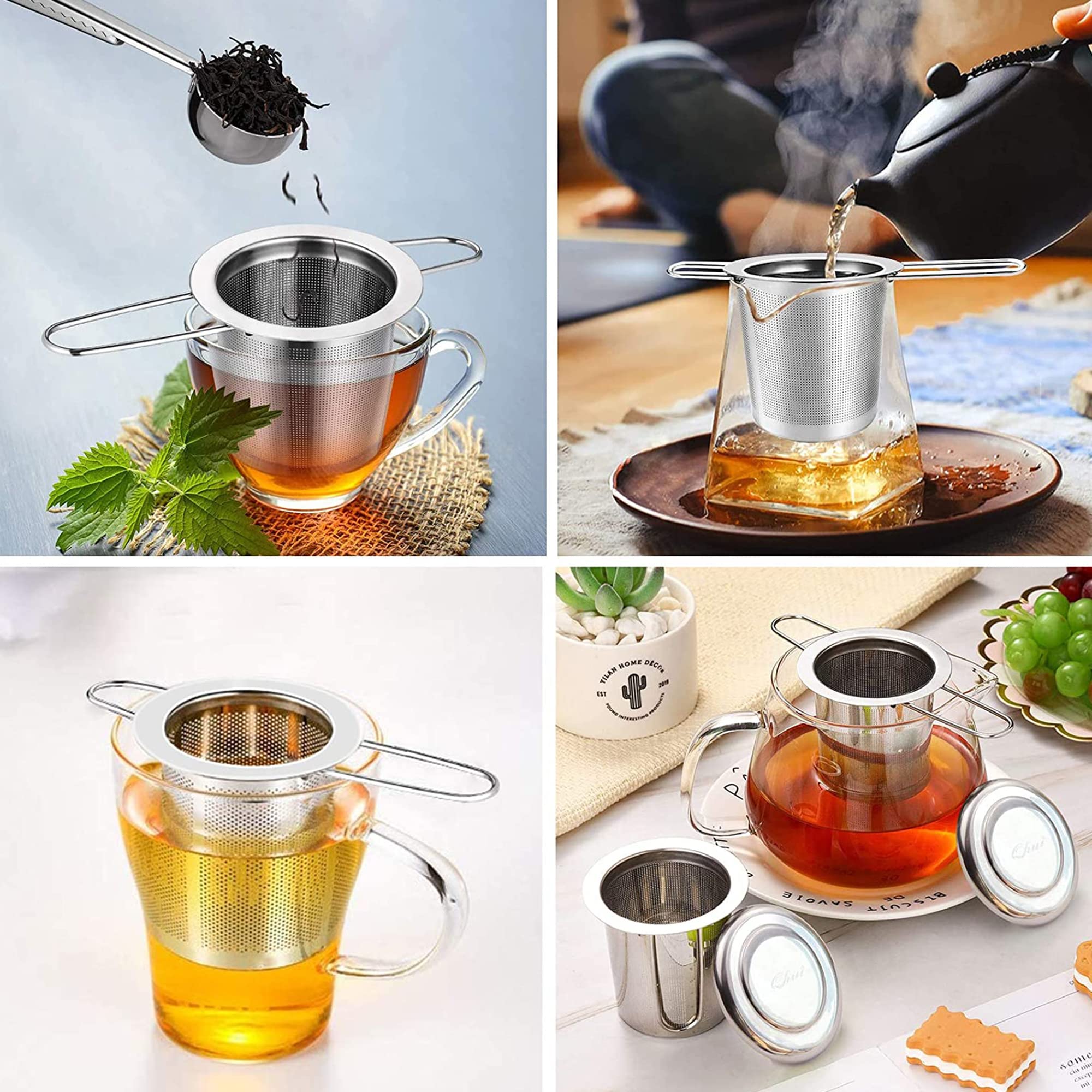 2 Infusori Per Tè In Acciaio Inossidabile 304 | Filtro Per Tisane Con Cucchiaio | Per Teiere E Tazze - Foto 5