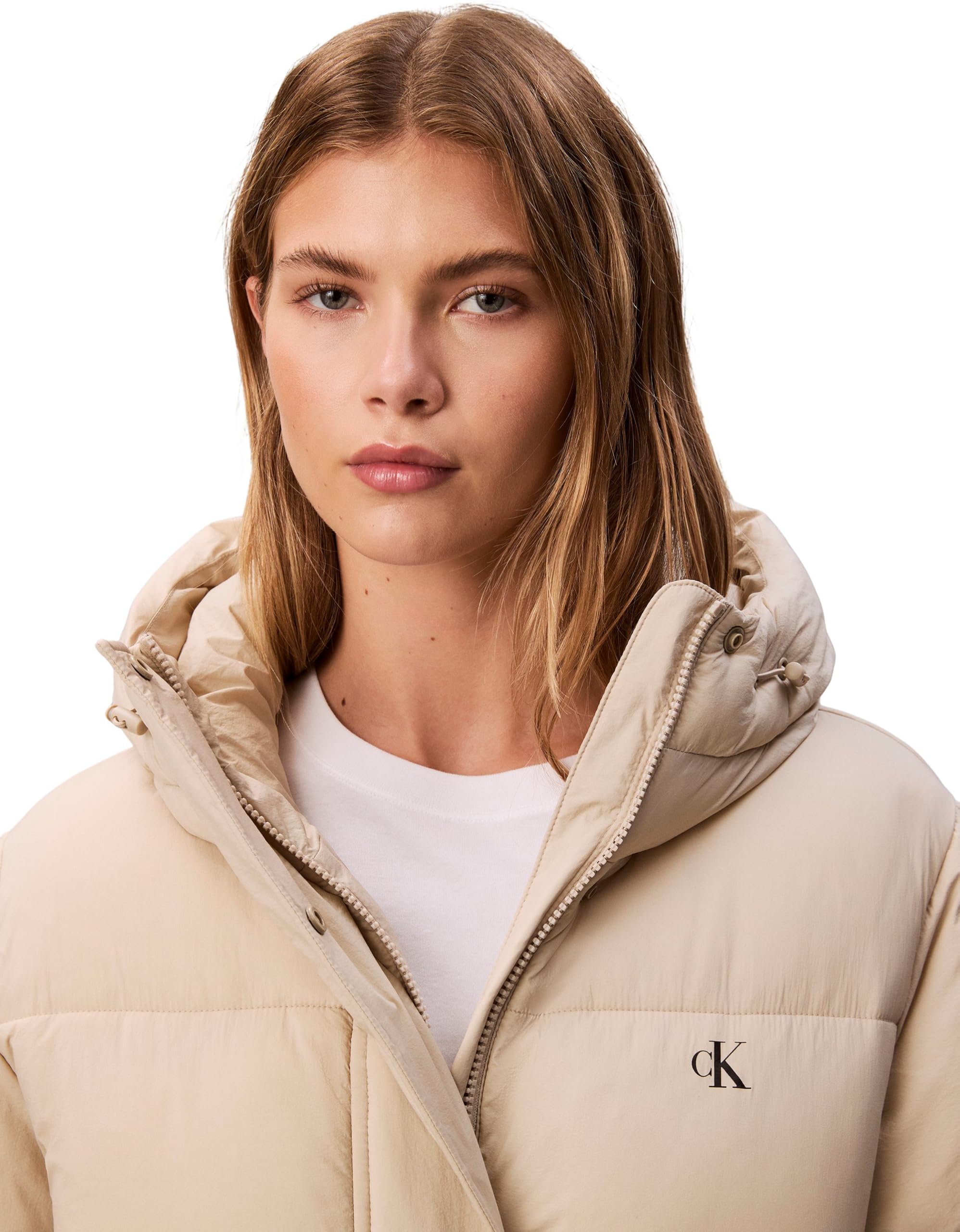 Calvin Klein Belted Midweight Puffer Lv047d507g Chaquetas Mujer
