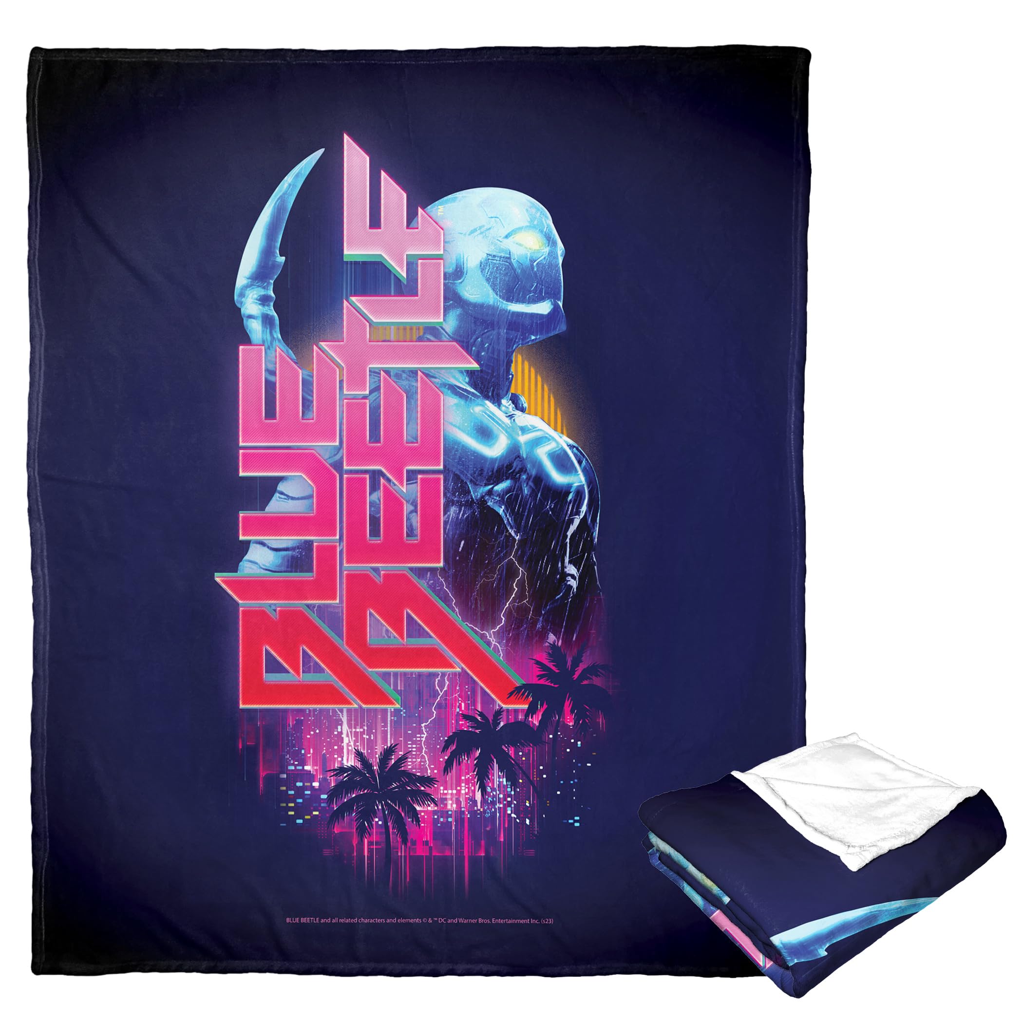 Plaid Blue Beetle toucher soie couverture 127x152 cm idéal pour soirée cinéma