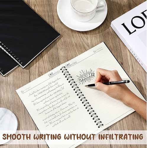 Miniatura 4 de Eersida Paquete de 20 cuadernos en espiral A5 con rayas universitarias en espiral a granel de 5.5 x 8.3 pulgadas, cuadernos de papel kraft de tapa