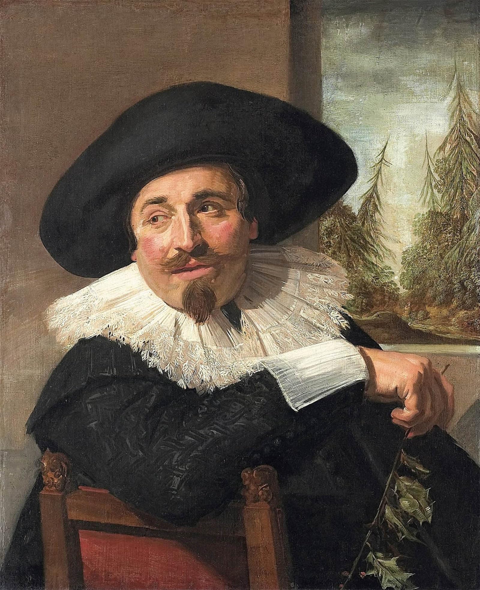SERENDIPITP Retro Picture Poster Wall Art Pictures Painting Isaac Abrahamsz Massa by Frans Hals Wall Art Canvas Print for Wall Decor 60x90cm