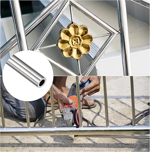 Miniatura 3 de METALLIXITY Tubo de acero inoxidable 304 (0.236 in de diámetro x 0.039 in de pared T x 9.843 in de largo), 2 piezas, tubo recto - para muebles del